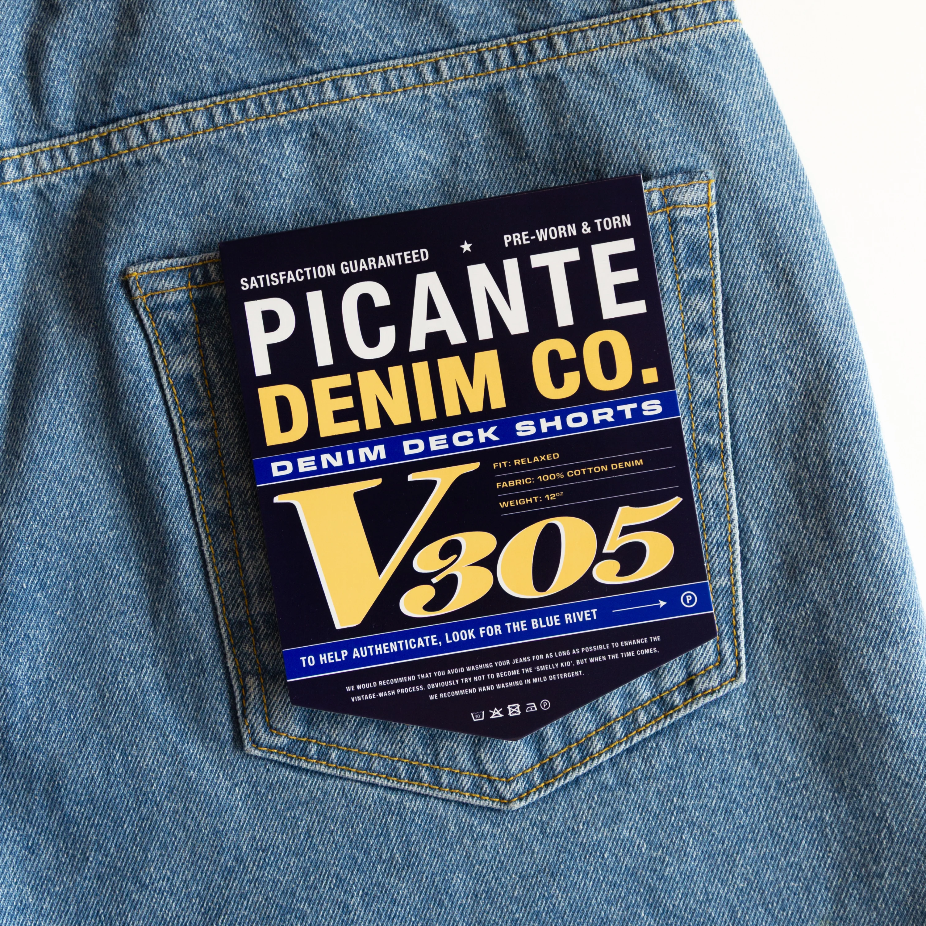 Denim Deck Shorts V305 - Image 9