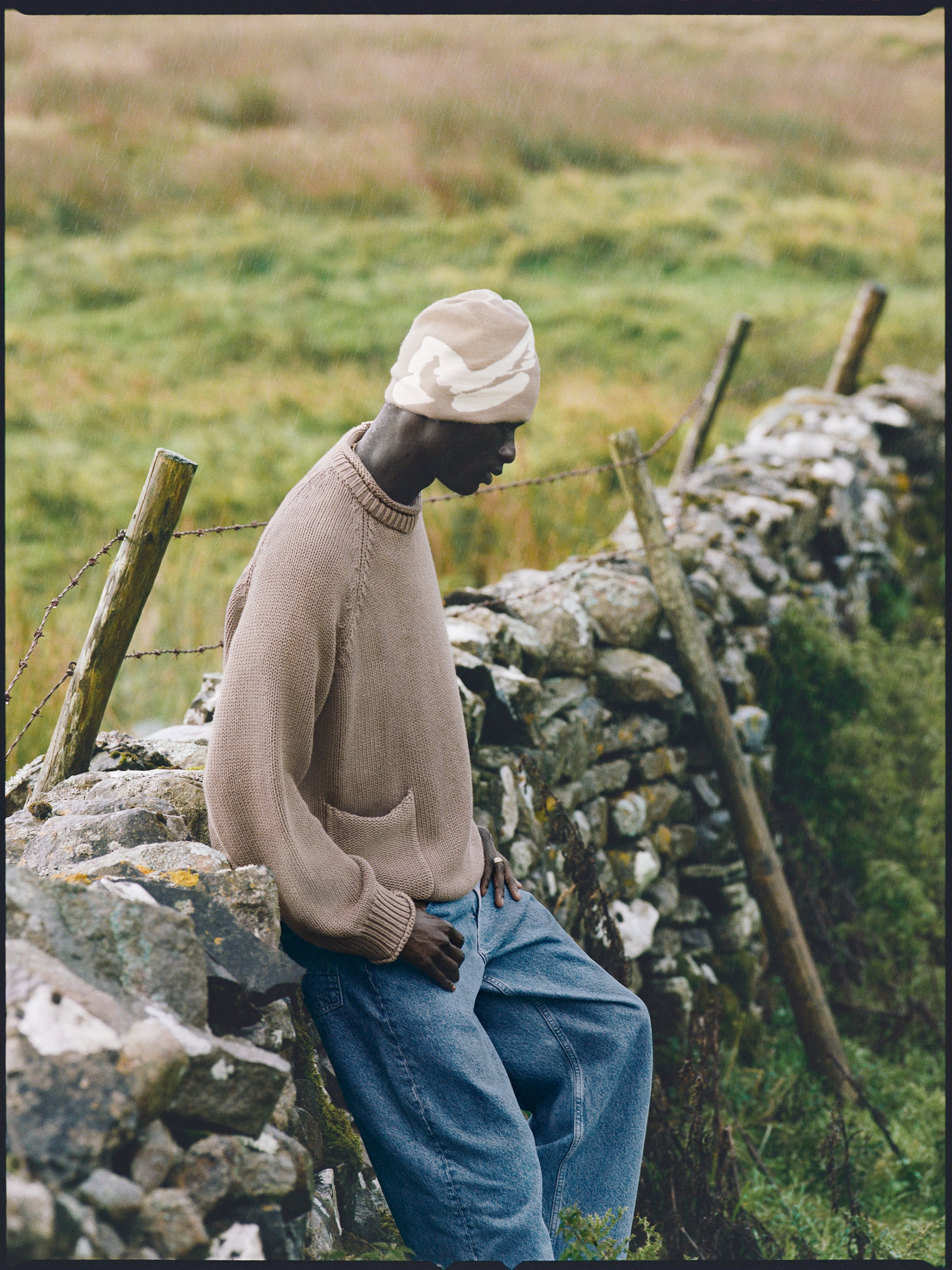 Washed Raw Edge Roll-Neck Sweater - Image 5