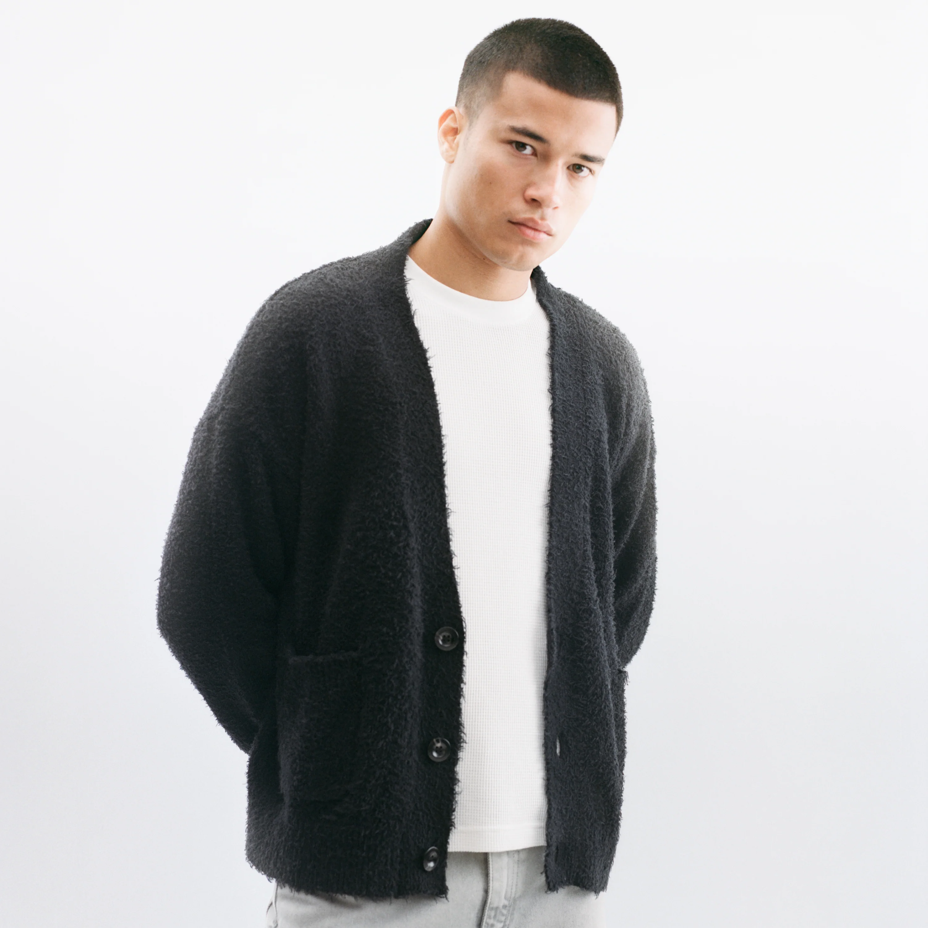 Shaggy Knit Cardigan - Image 4
