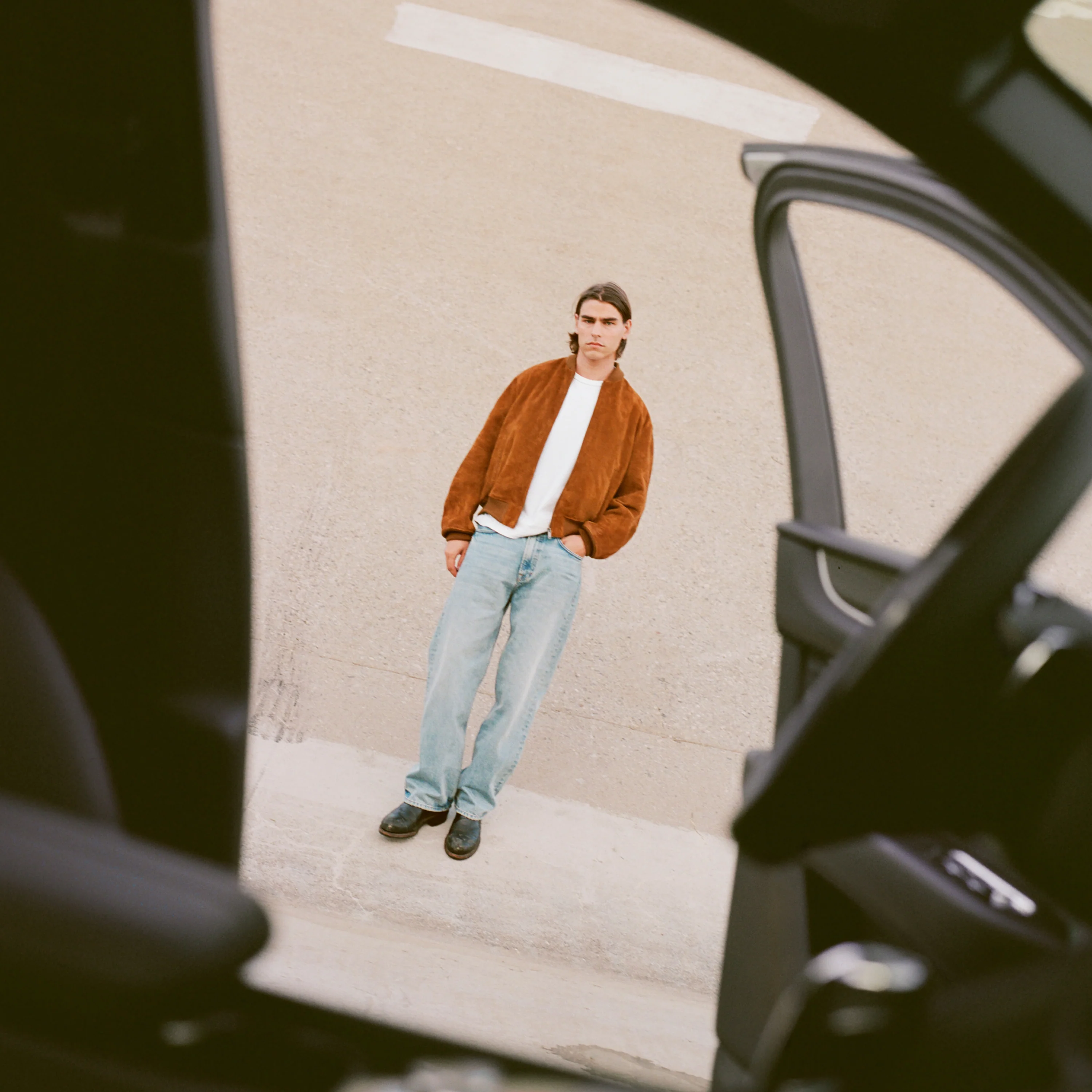 Suede Bomber Jacket - Image 5